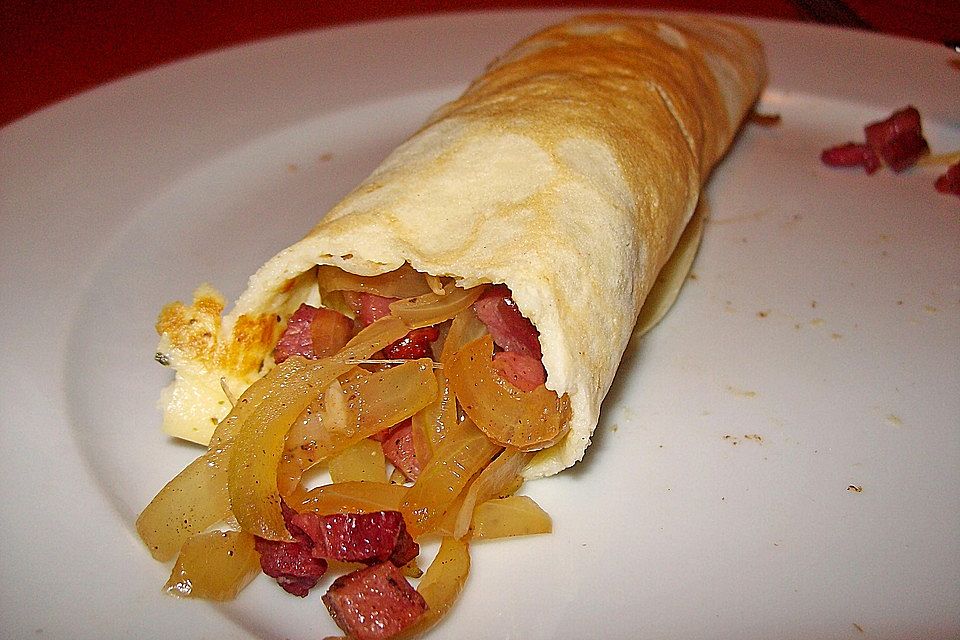 Zwiebel-Speck-Crêpes