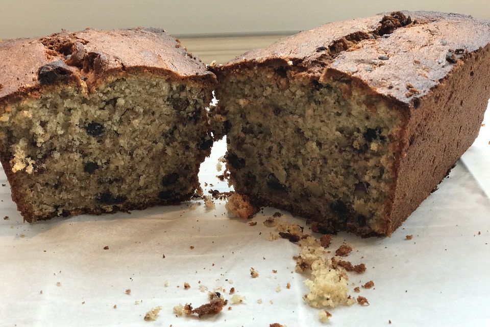 Karibisches Bananenbrot oder Bananenkuchen