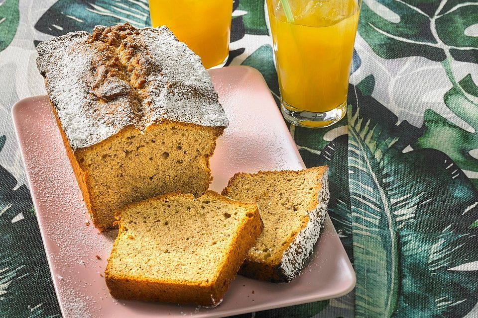 Karibisches Bananenbrot oder Bananenkuchen