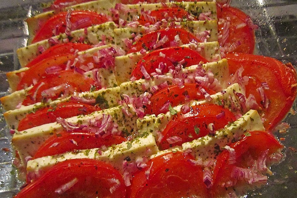 Tomaten mit Schafskäse