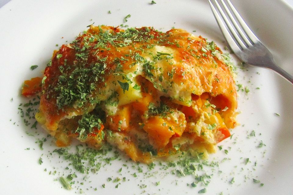 Kürbis-Kartoffel-Gratin