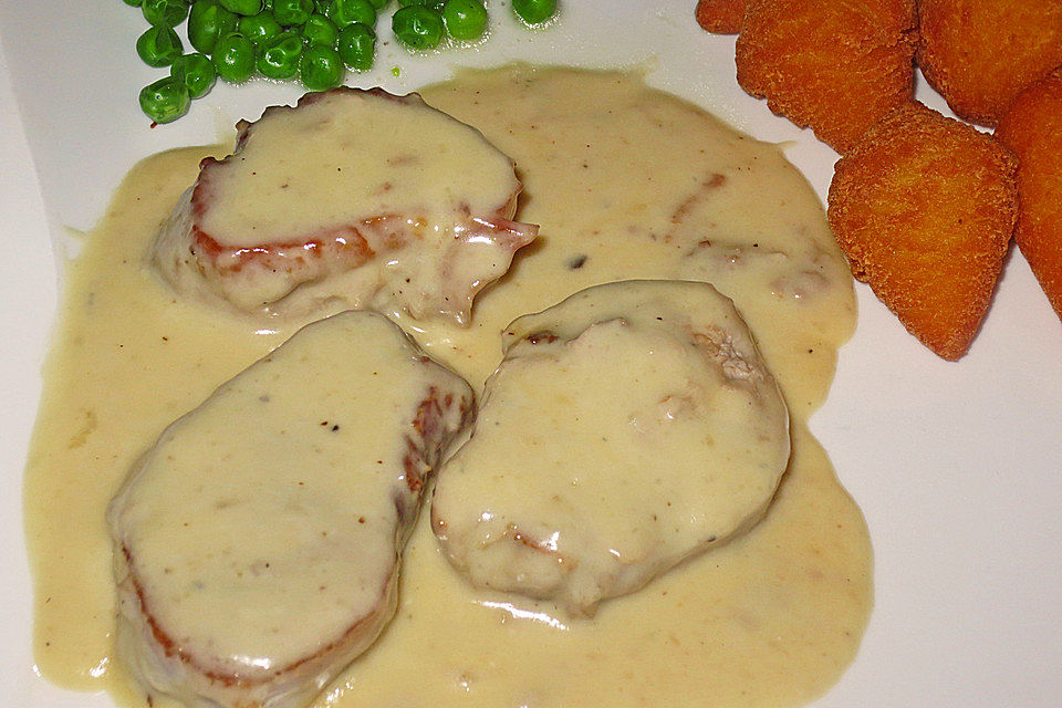 Schweinefilet mit Gorgonzolasauce