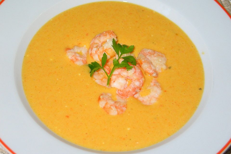 Curry-Shrimps-Suppe