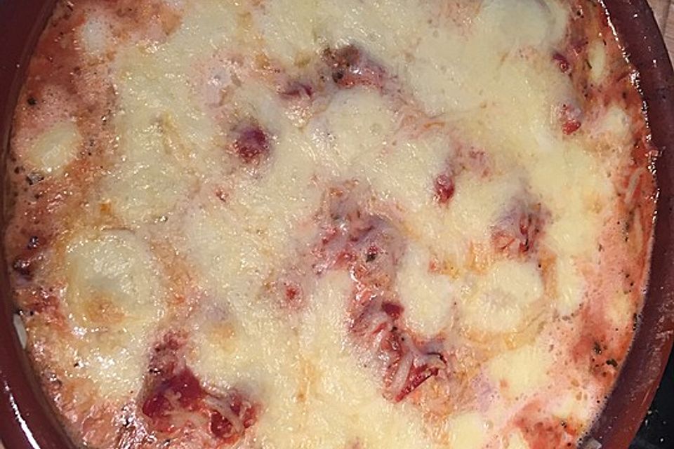 Pizza-Schnitzel mit Käsekruste