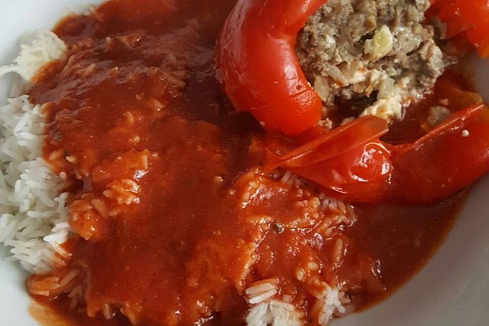 Gefüllte Paprika im Slowcooker