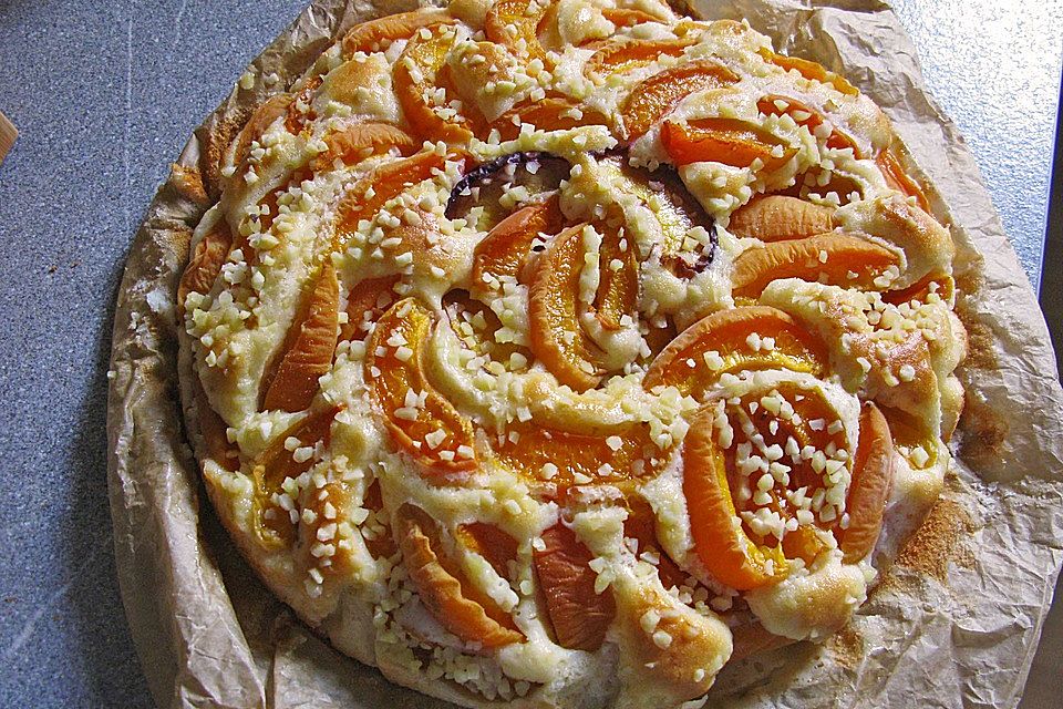 Birnen-Aprikosen-Kuchen