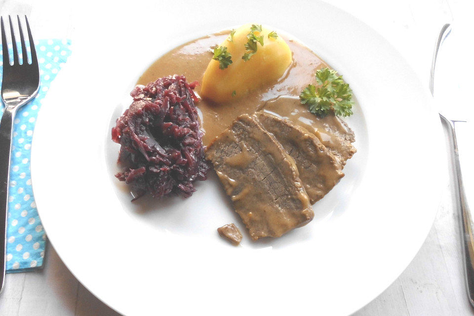 Schmorbraten in Rotweinsoße