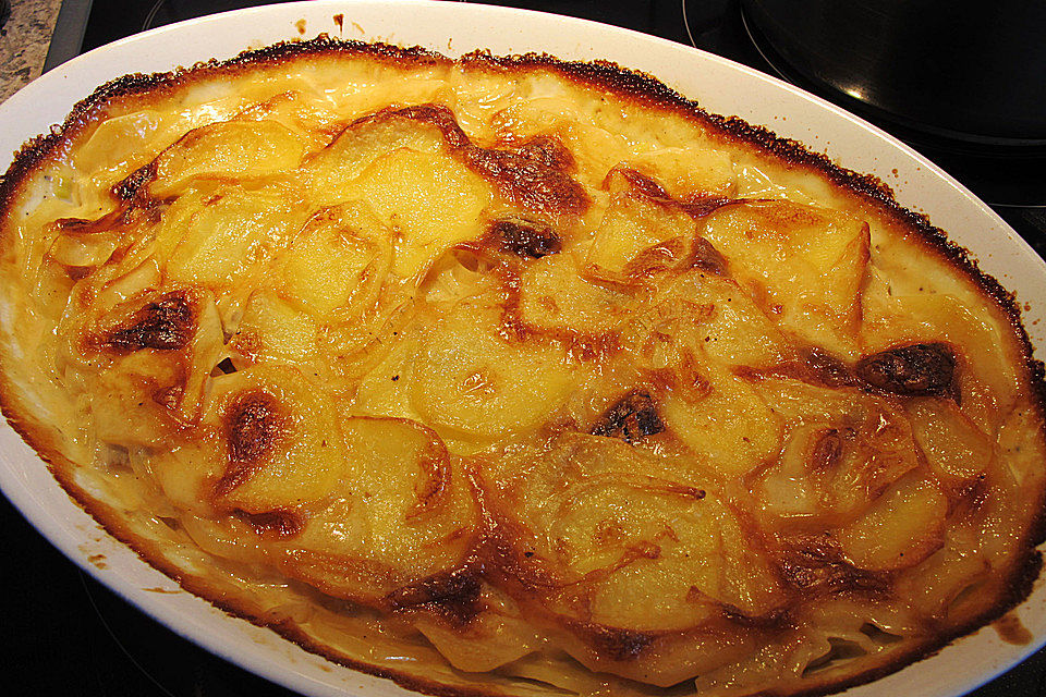 Kartoffel-Aprikosen-Gratin