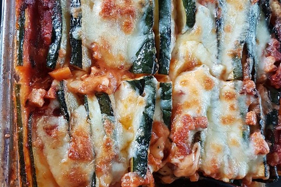 Zucchini-Tofu-Lasagne