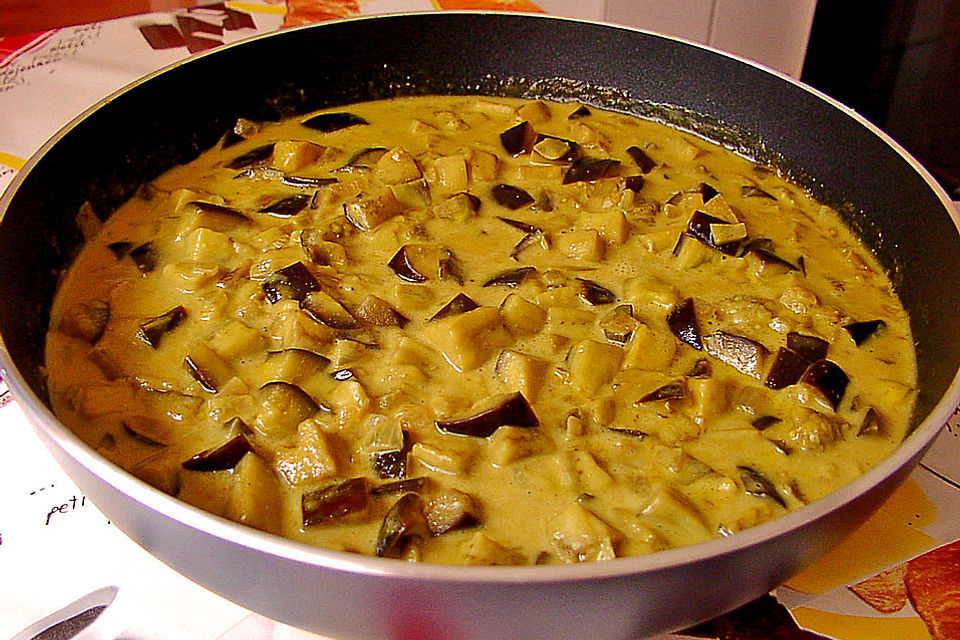 Schnelles Auberginen-Curry