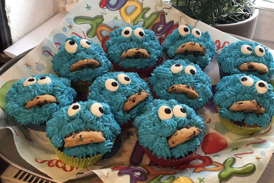 Krümelmonster Cupcakes