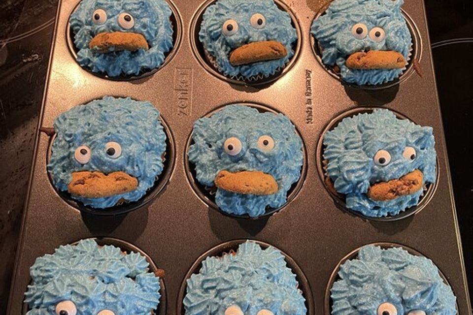 Krümelmonster Cupcakes