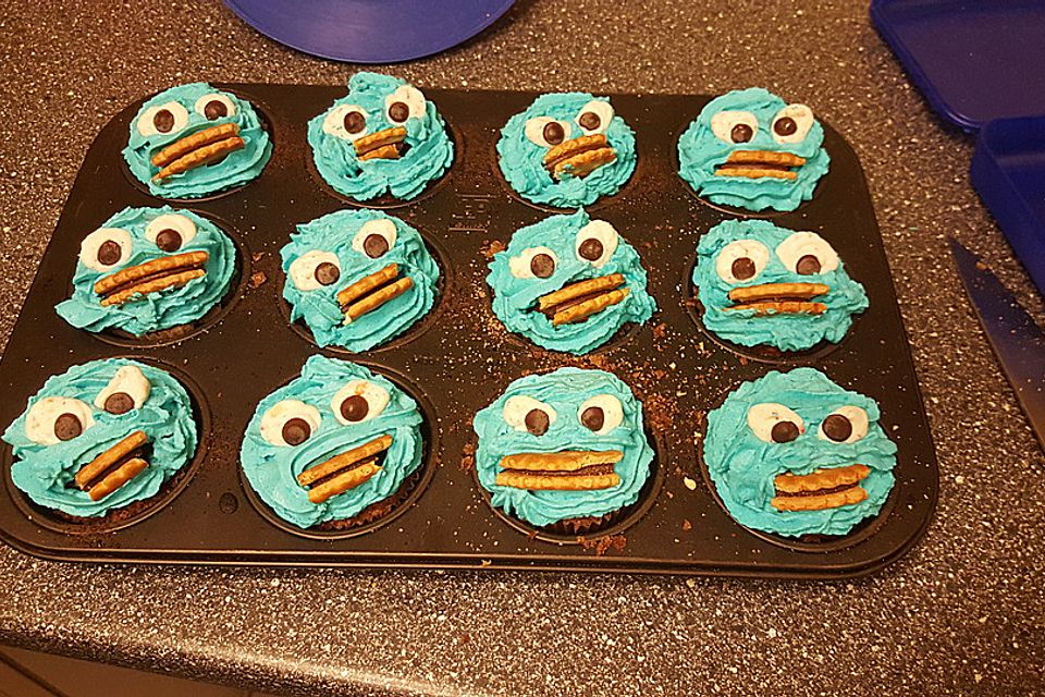 Krümelmonster Cupcakes