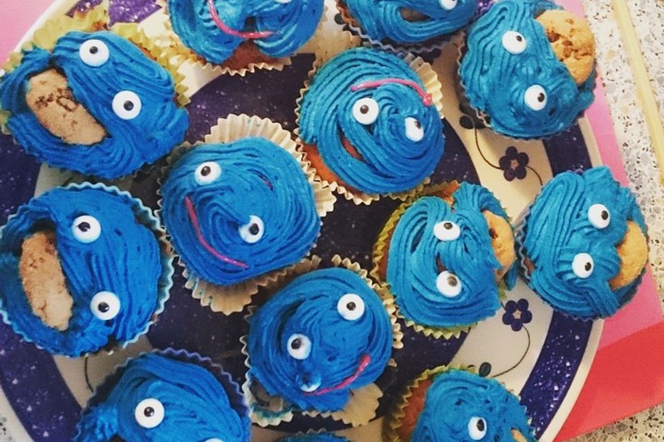 Krümelmonster Cupcakes