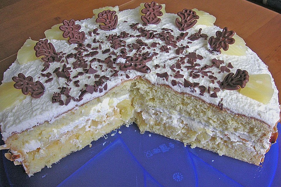 Ananas - Sahne - Torte