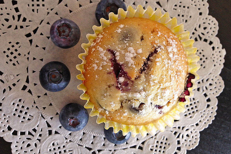 Blaubeermuffins mit Orangenaroma