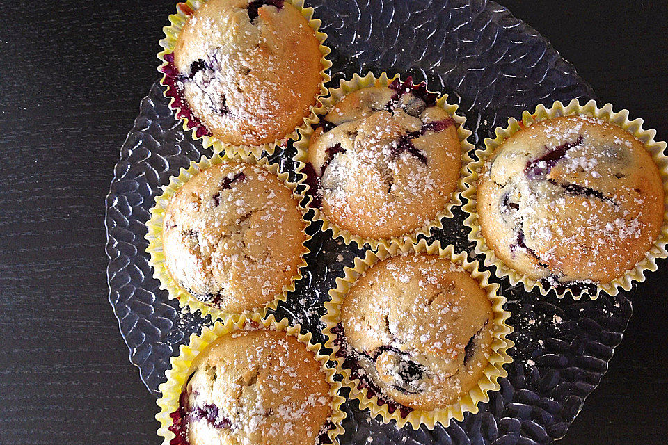 Blaubeermuffins mit Orangenaroma