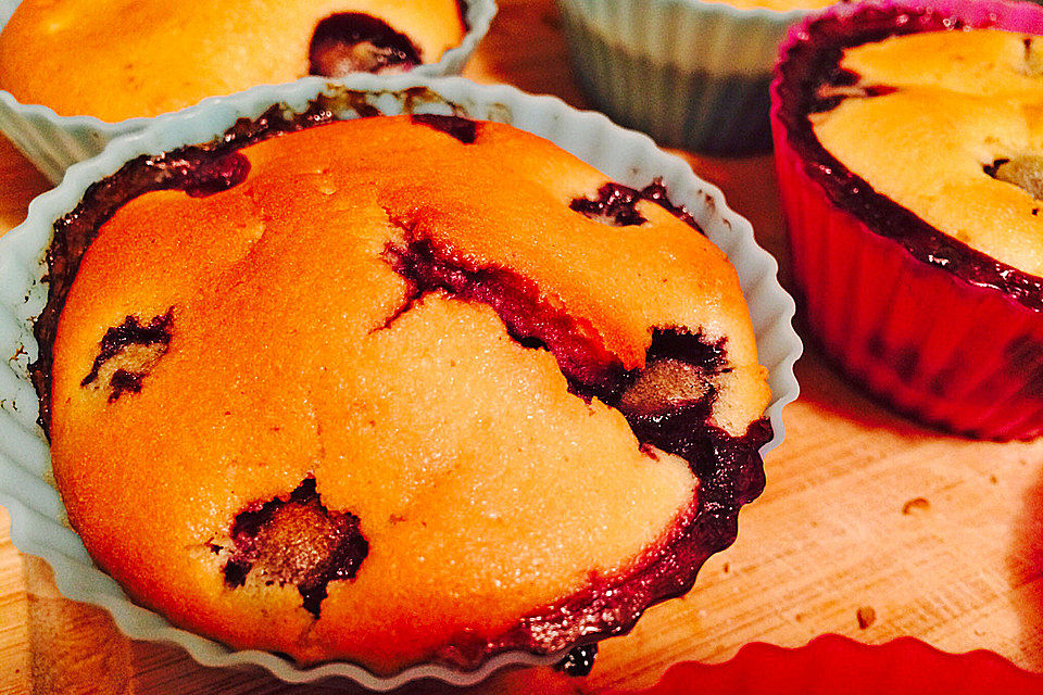 Blaubeermuffins mit Orangenaroma