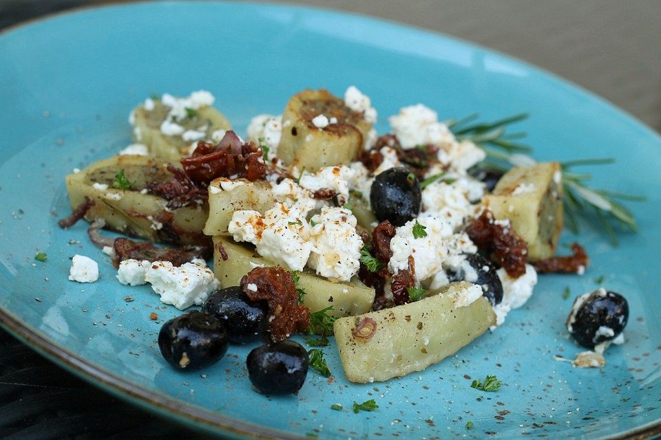 Maultaschen nach griechischer Art