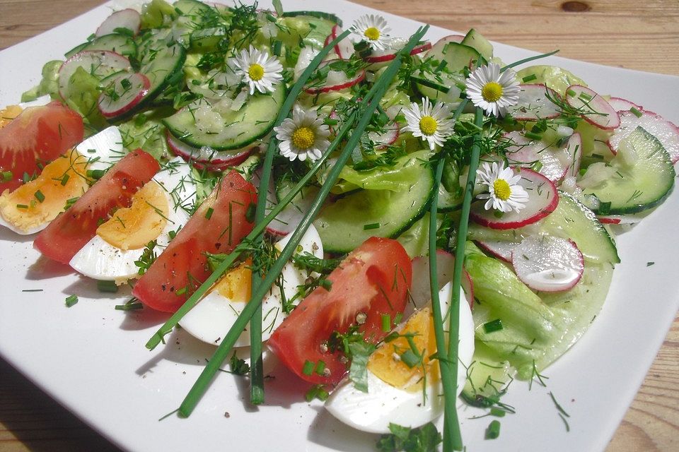 Gemischter Salat mit Wildkräutern