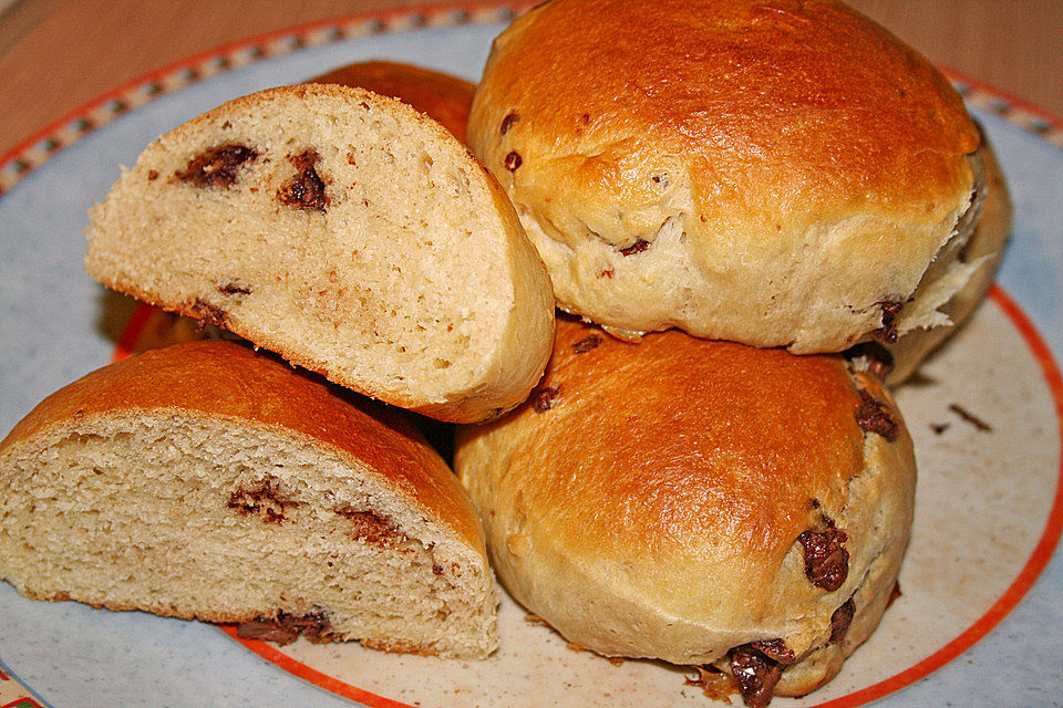 Schoko-Nuss Brötchen