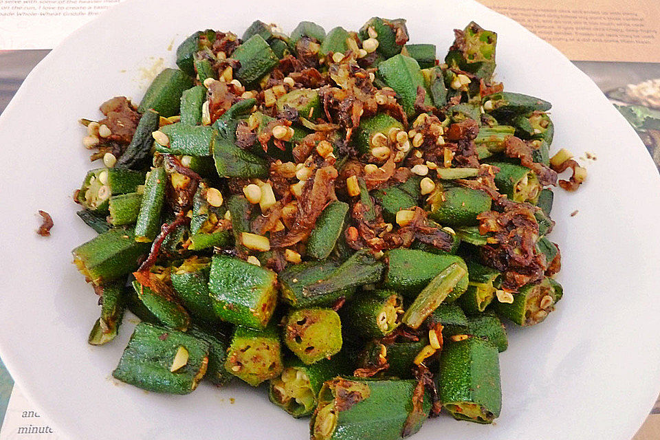 Gebratene Okra