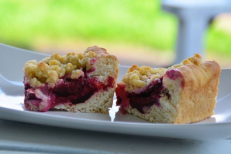 Pflaumenkuchen mit Streuseln