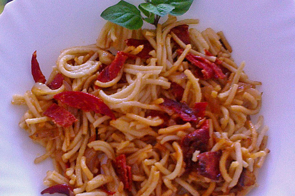 Spaghetti Carbonara mit Chorizo