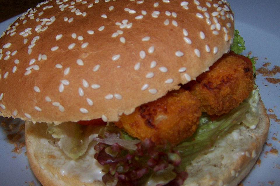 Knusprige Fischburger