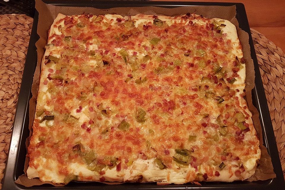 Lauch-Flammkuchen