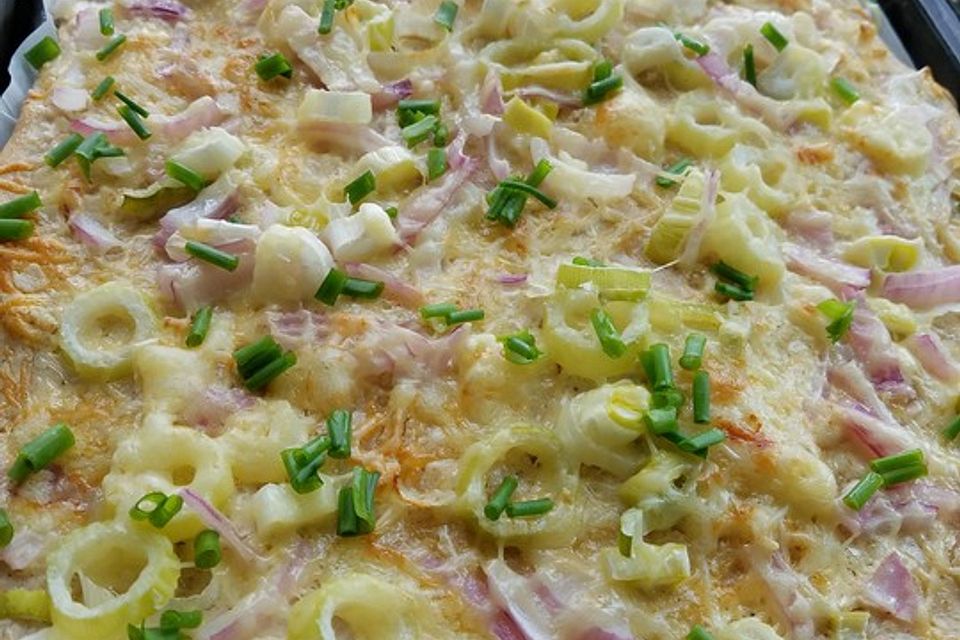 Lauch-Flammkuchen