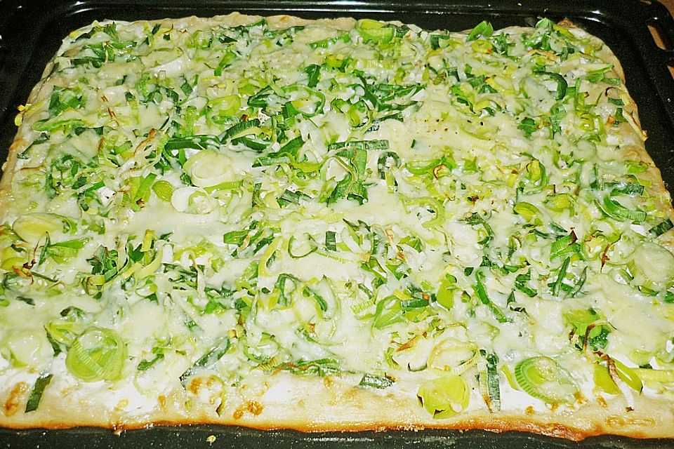 Lauch-Flammkuchen