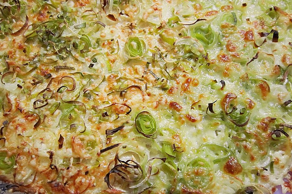 Lauch-Flammkuchen