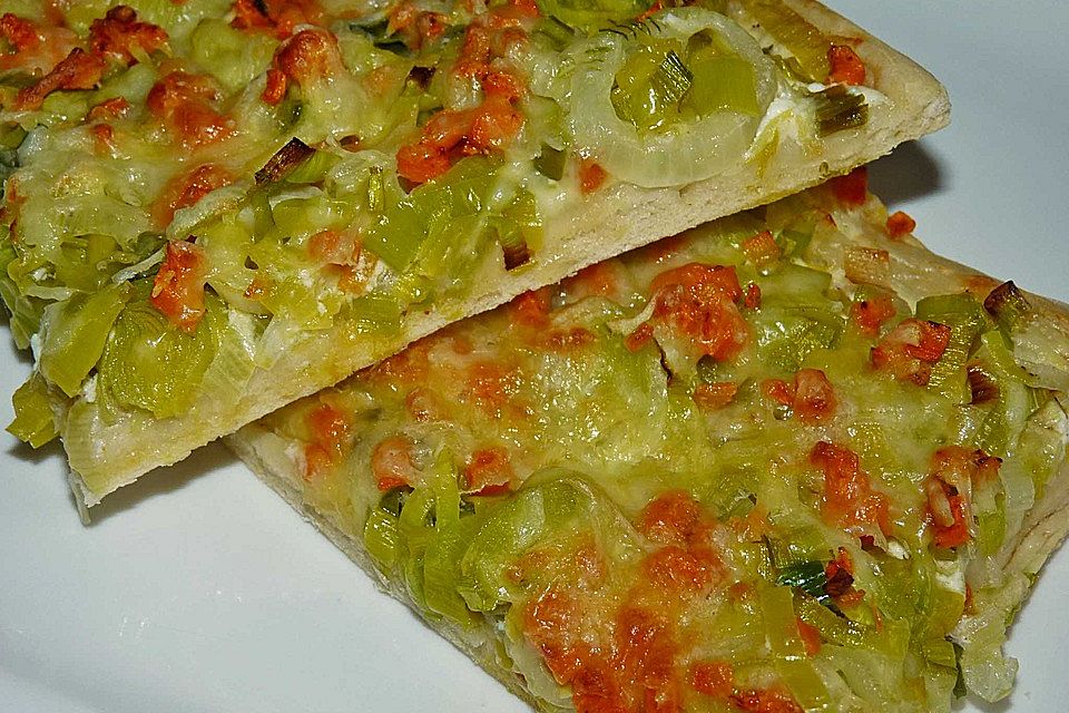 Lauch-Flammkuchen