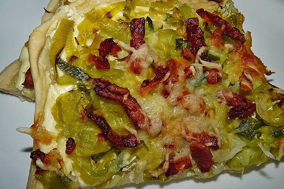 Lauch-Flammkuchen