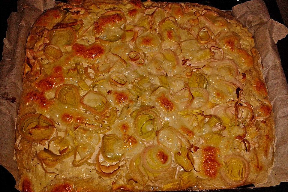 Lauch-Flammkuchen