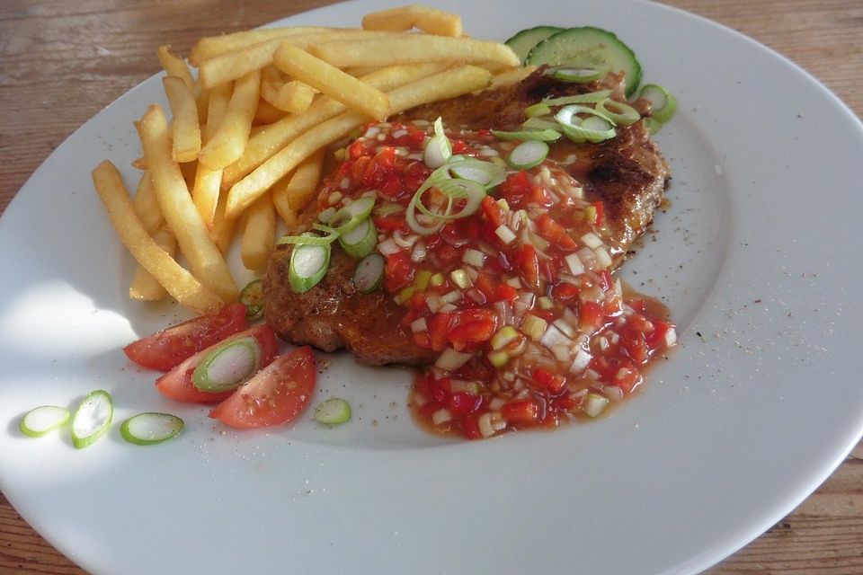 Steak mit Salsa