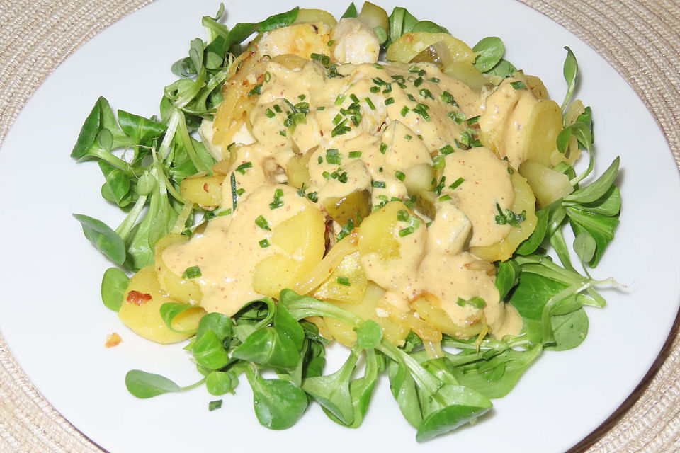 Fischpfanne mit Senfsauce