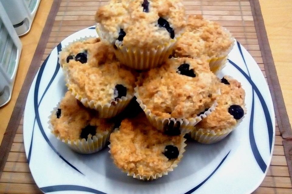 Vanillejoghurt-Heidelbeer-Muffins