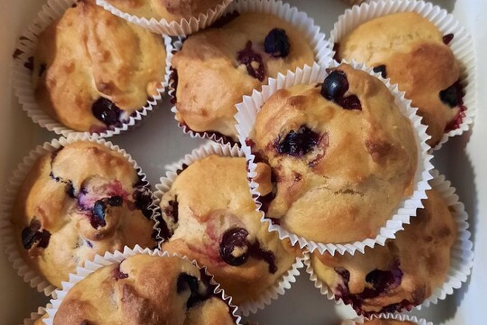 Vanillejoghurt-Heidelbeer-Muffins