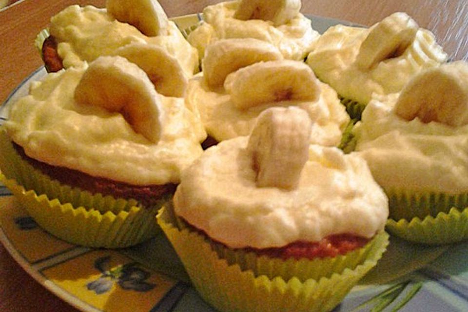 Bananen-Frischkäse-Cupcakes