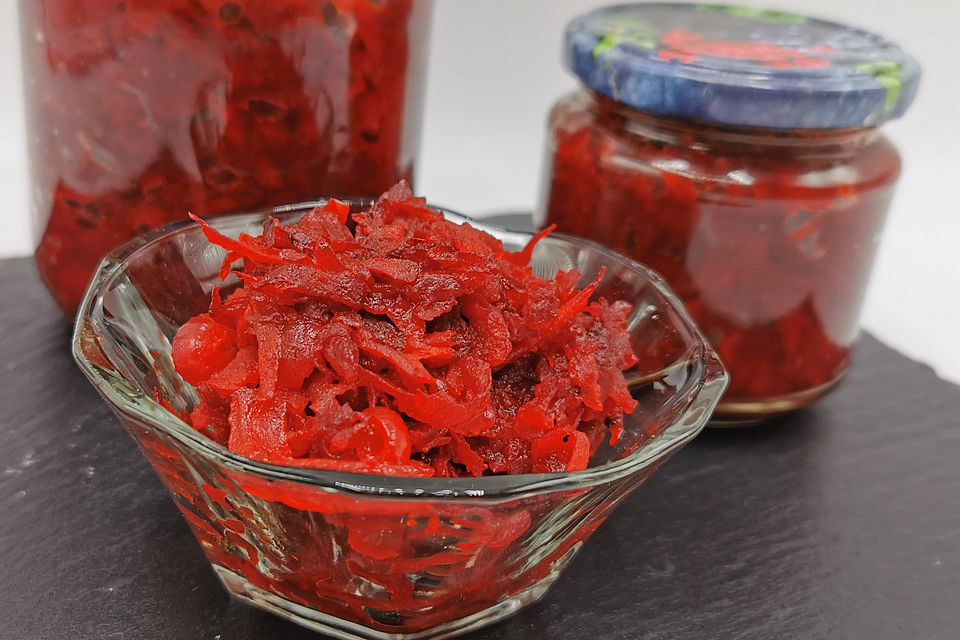 Rote Bete-Salat, eingelegt