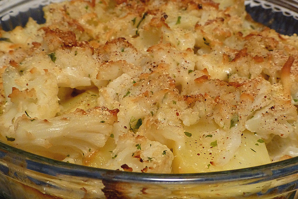 Blumenkohl - Kartoffel Gratin