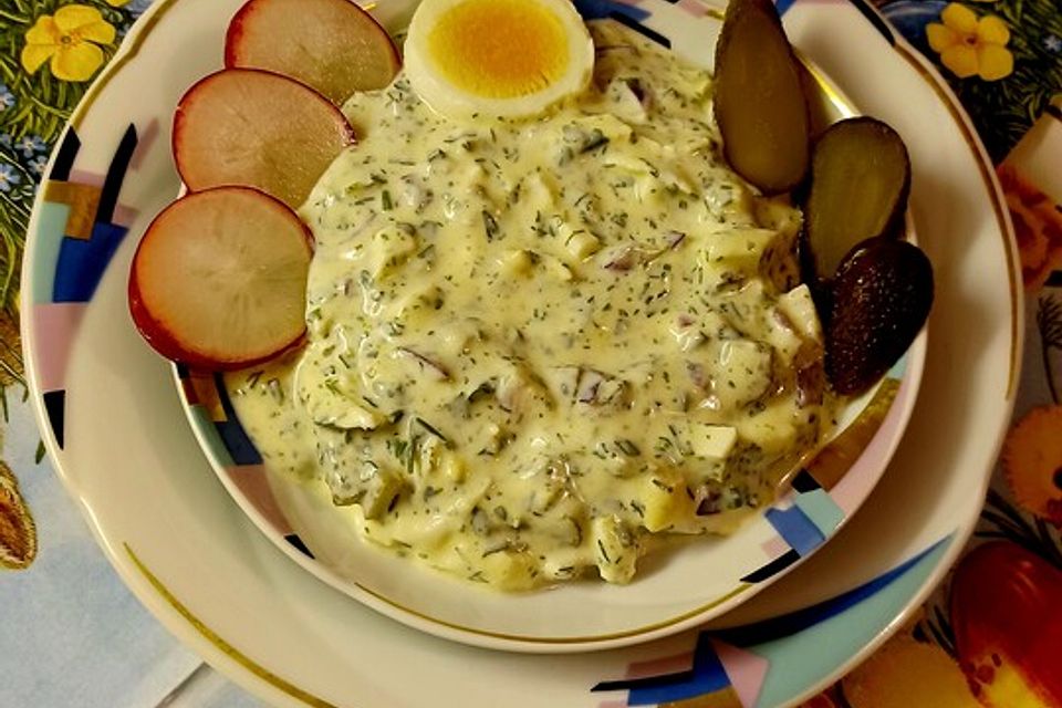 Grüner Eiersalat