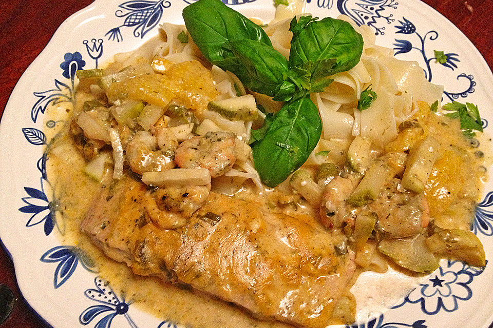 Lachs in Orangensauce