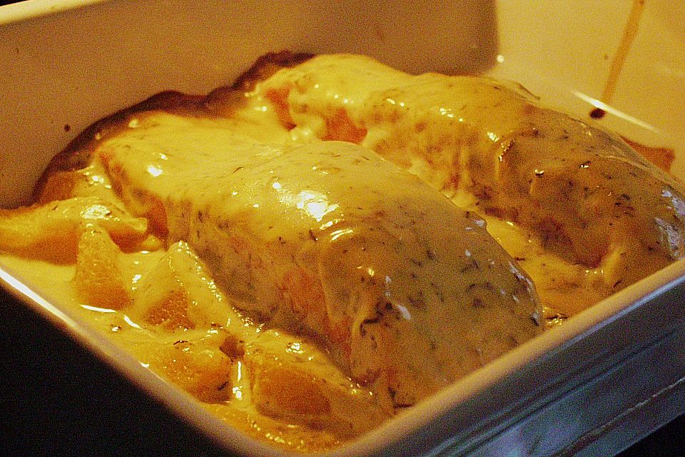 Lachs in Orangensauce