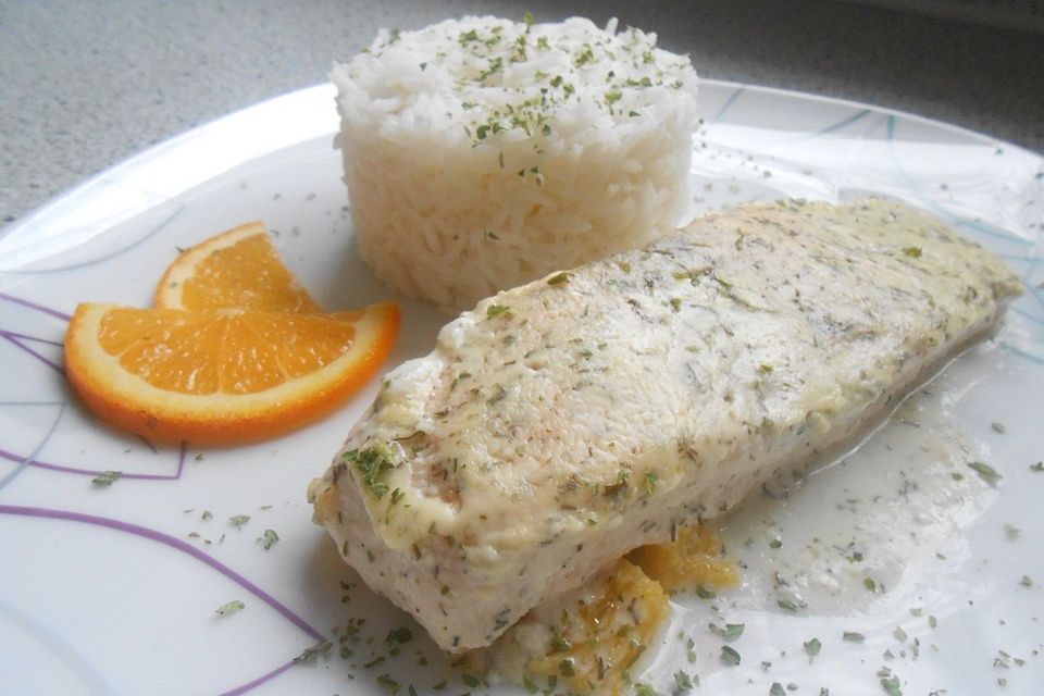 Lachs in Orangensauce