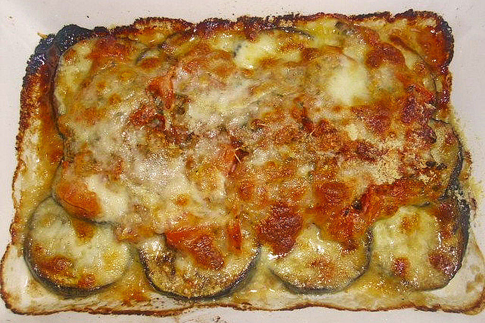 Überbackene Aubergine