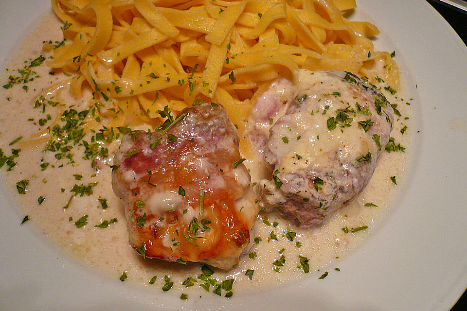 Schweinefilet in Gorgonzolasoße