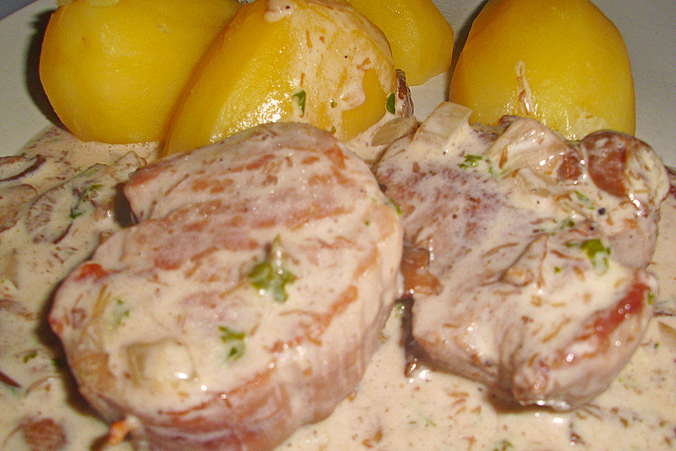 Schweinefilet in Gorgonzolasoße